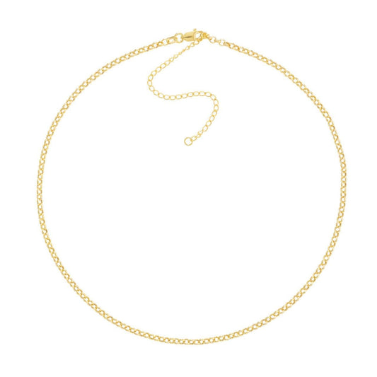 14K Yellow Gold Rolo Choker Chain