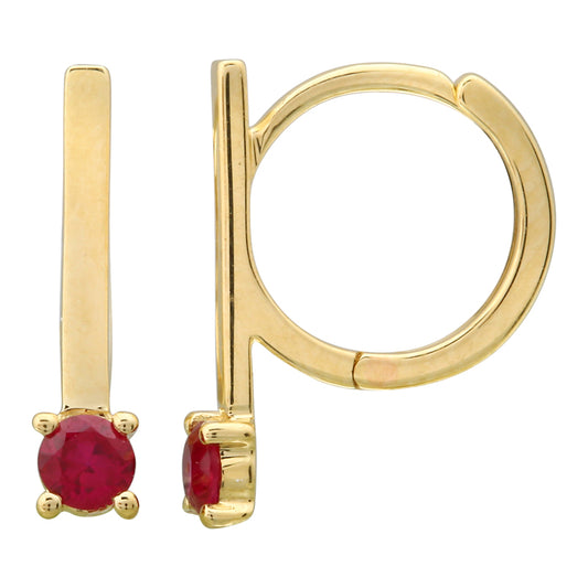 14k Yellow Gold Ruby Update 2 Earrings