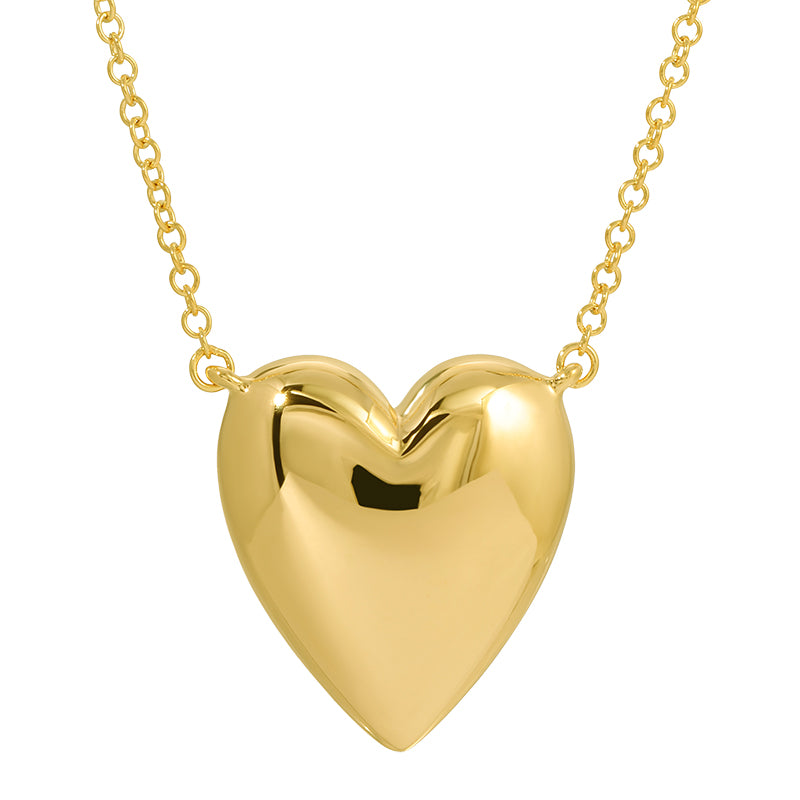 14K Yellow Gold Heart Shape Necklace