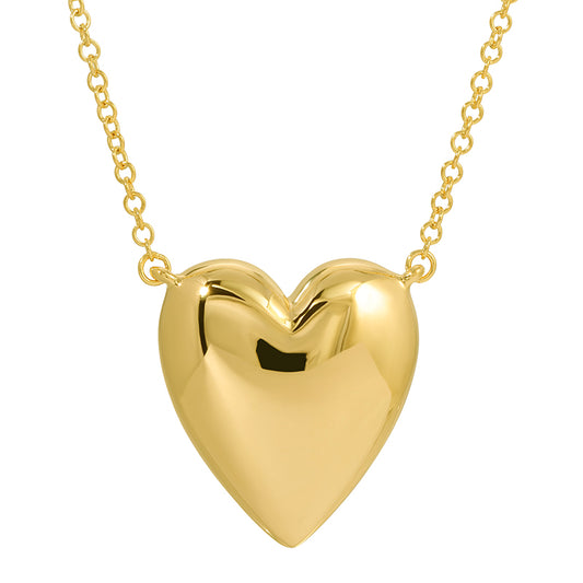 14K Yellow Gold Heart Shape Necklace