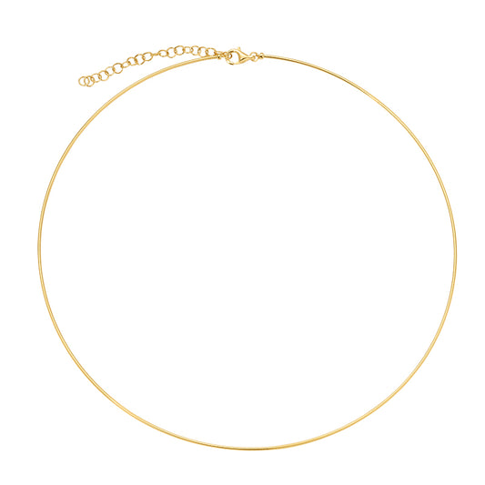 14k Yellow Gold Skinny Omega Necklace