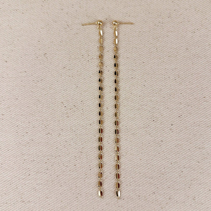 18k Gold Filled Chain Drop Duster Earrings, alternate view 4