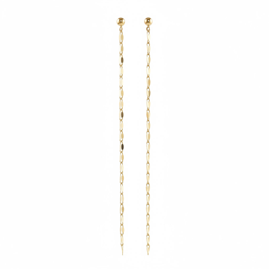 18k Gold Filled Chain Drop Duster Earrings