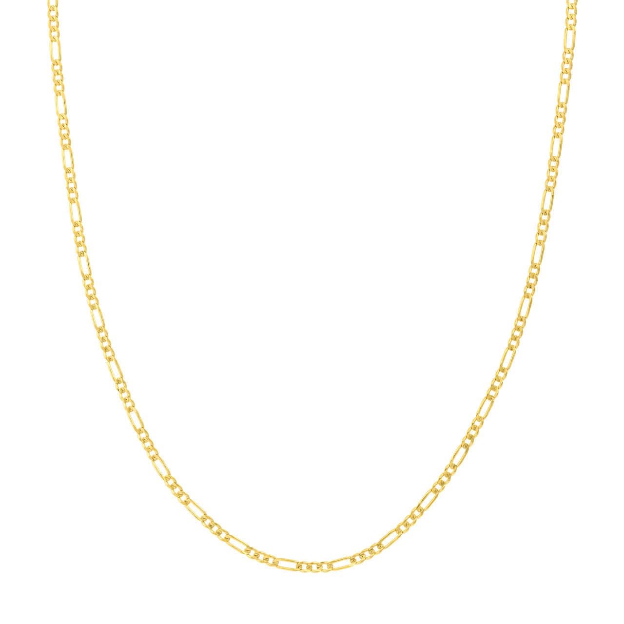 2.35mm Concave Figaro Chain - 16" - Susan Blake Jewelry