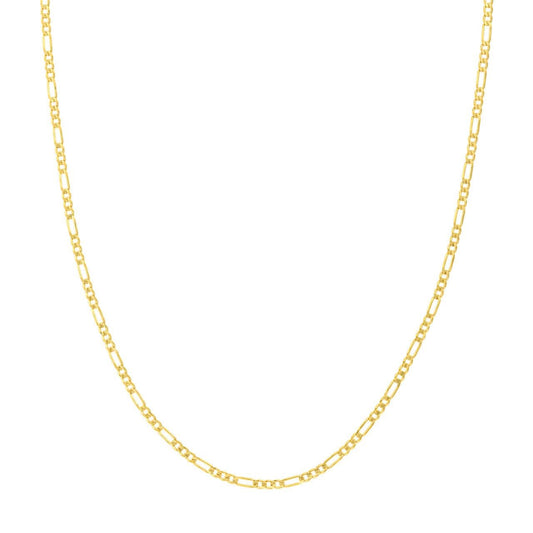 2.35mm Concave Figaro Chain - 16" - Susan Blake Jewelry