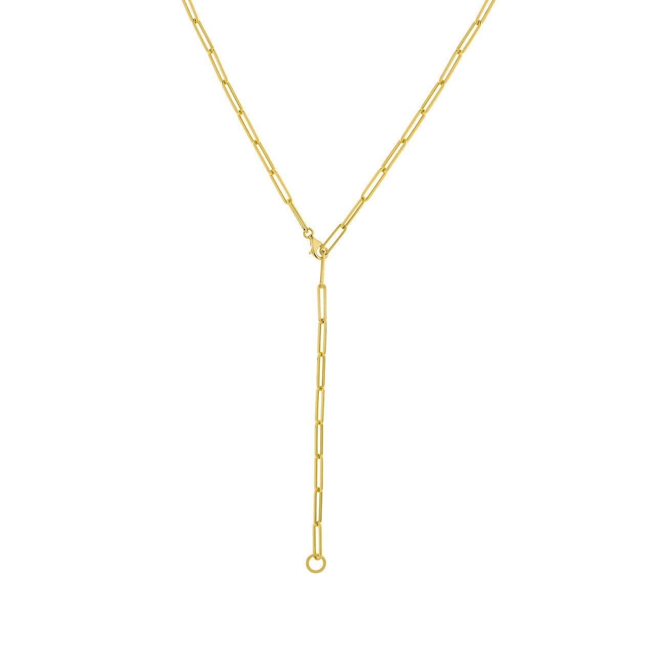 3.95mm Paper Clip Split Chain with Pear Lock - 24" - Susan Blake Jewelry