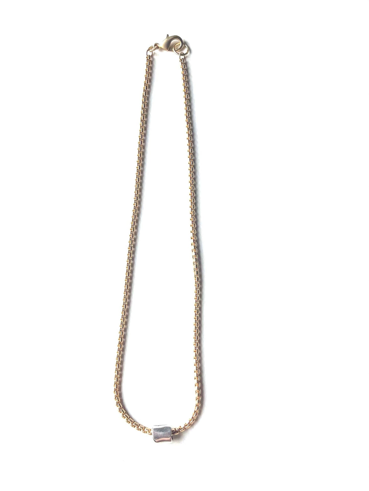 Hammered Barrel Necklace