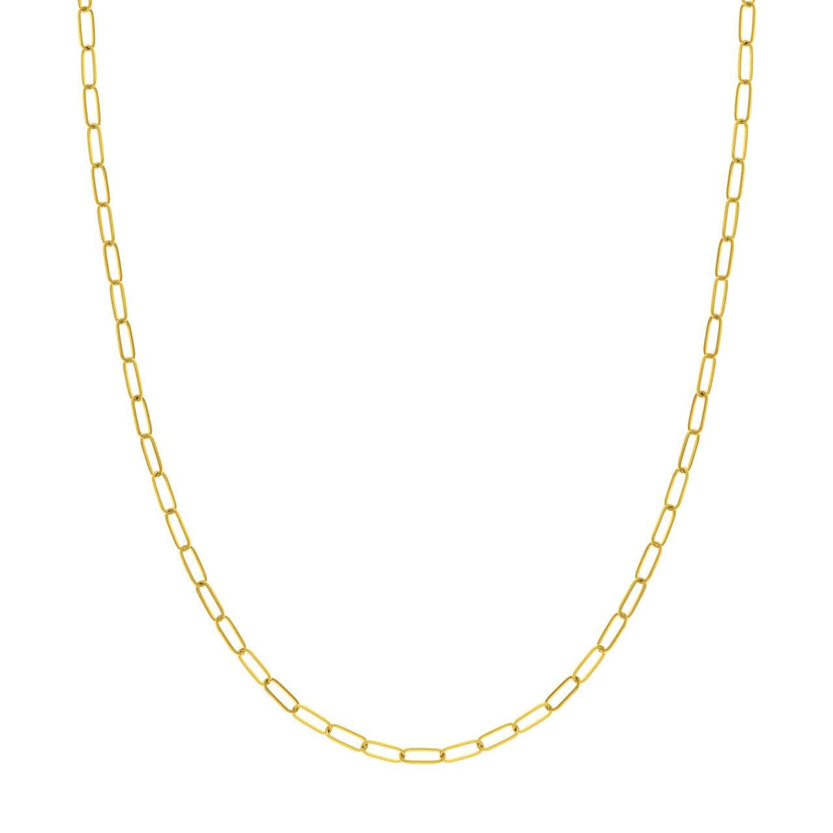 3mm Paper Clip Chain - 18"