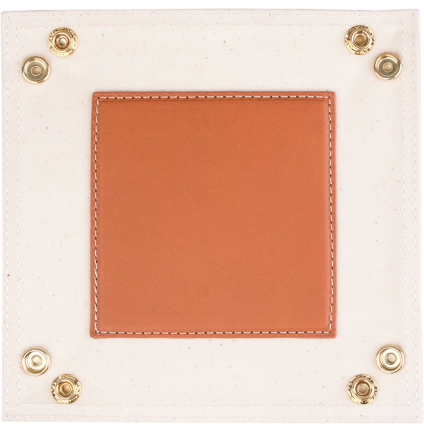 Canvas and Leather Catch All Tray (Personalizable)