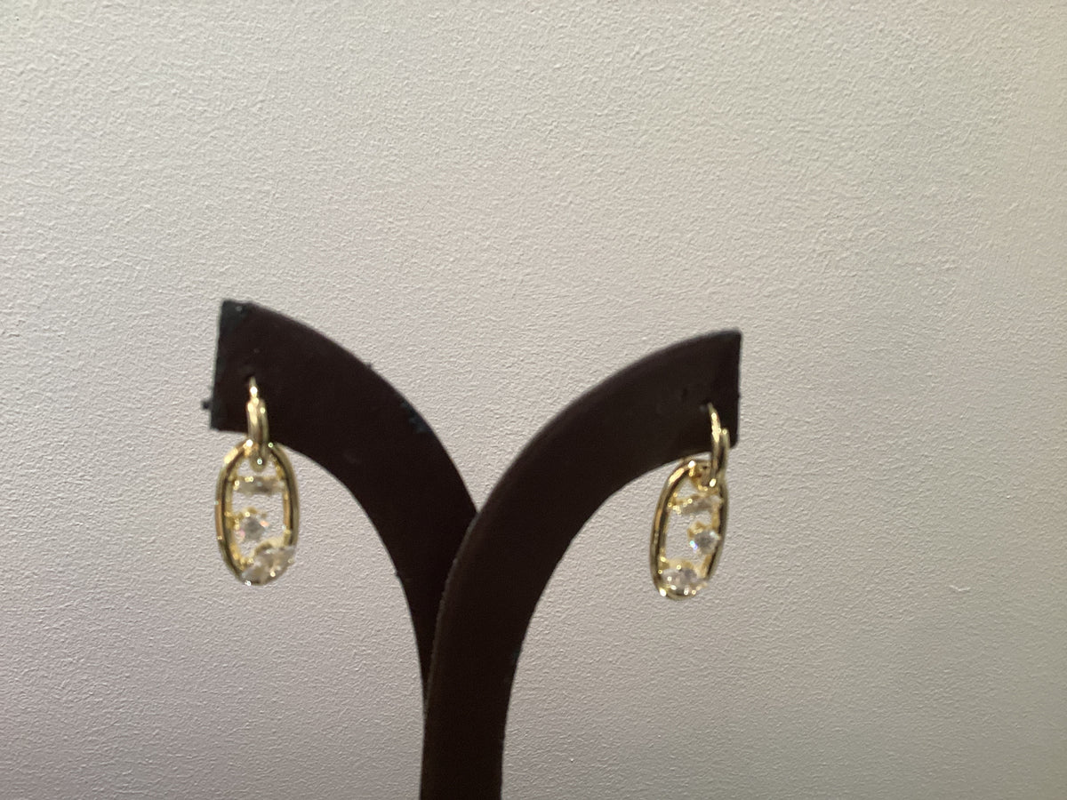 4mm Round Moissanite Drop Earrings
