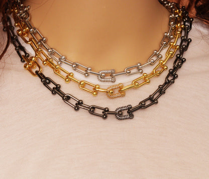 U Shape Link Chain Necklace