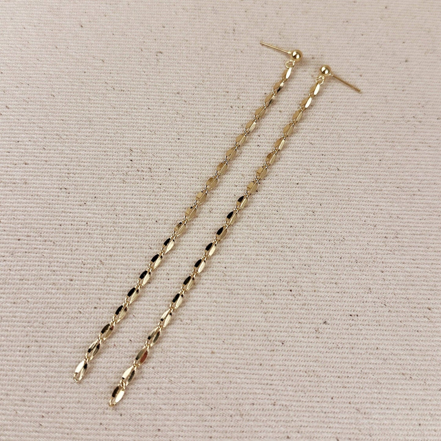 18k Gold Filled Chain Drop Duster Earrings