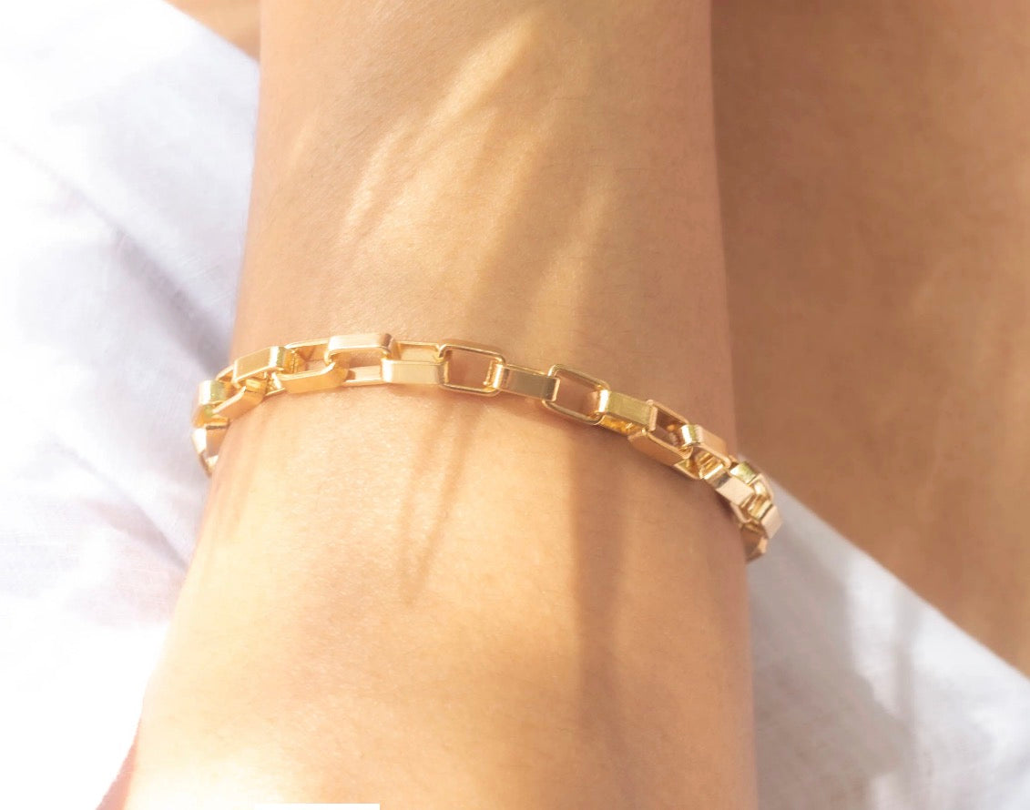 Square Paperclip Link Bracelet