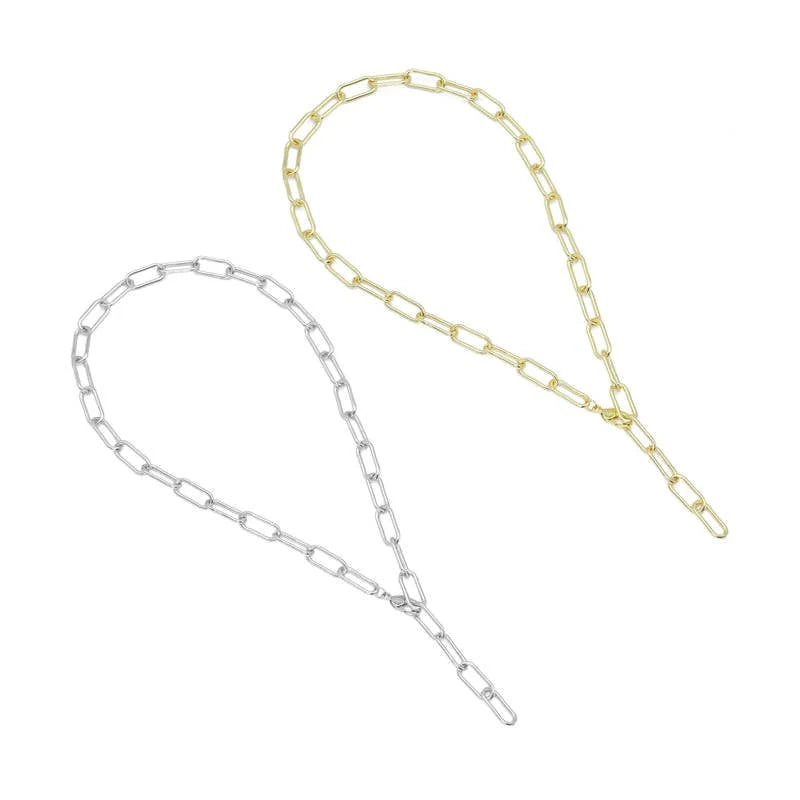 PaperClip Link Chain Adjustable Necklace