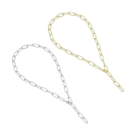 PaperClip Link Chain Adjustable Necklace