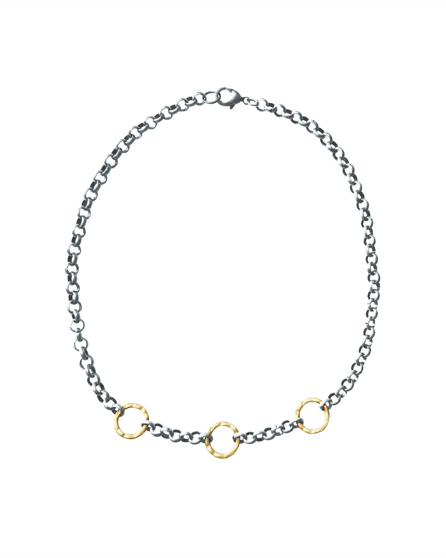 Two-Tone Gold Circles Necklace