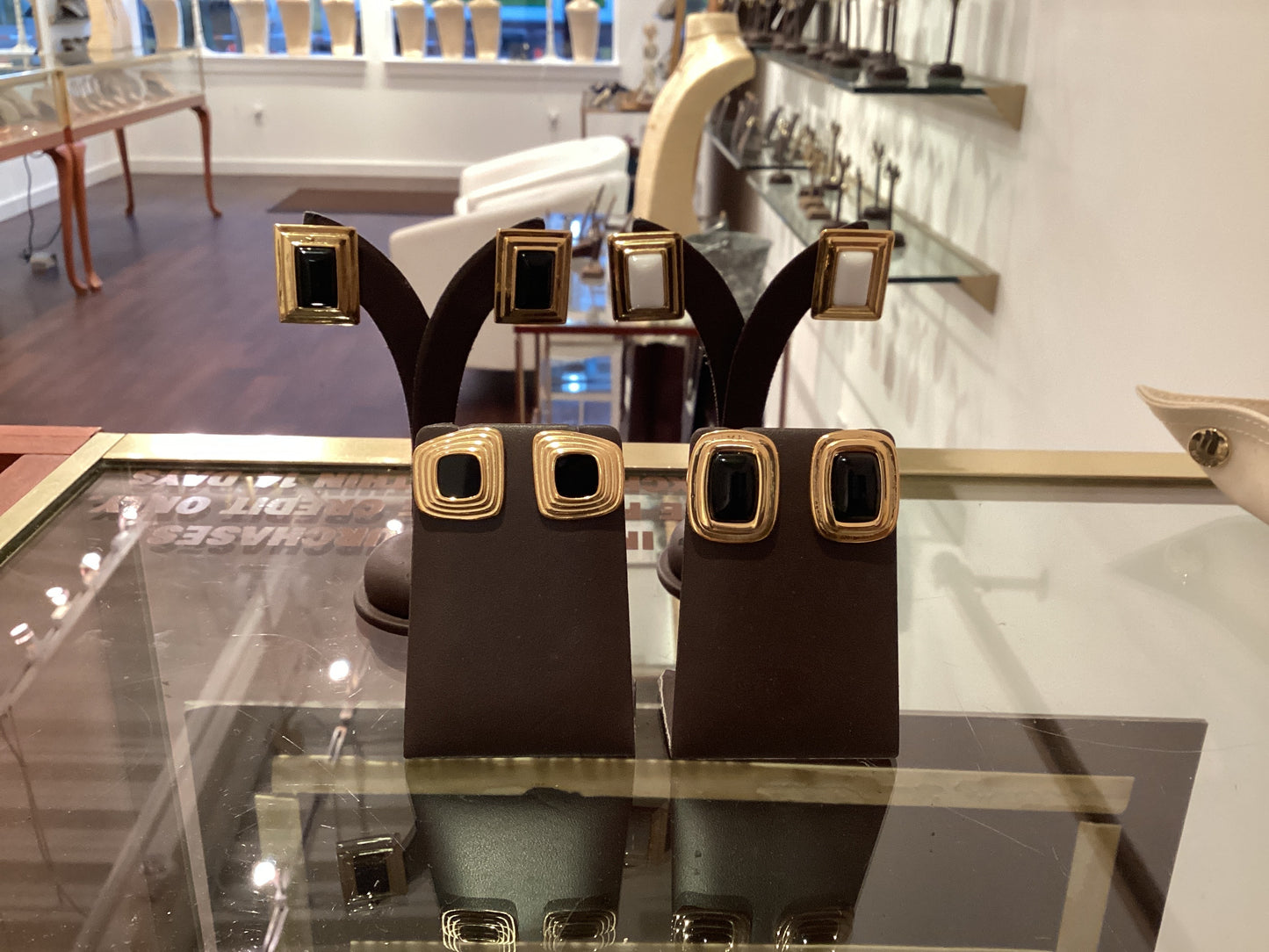 Black Or White Enamel Earrings