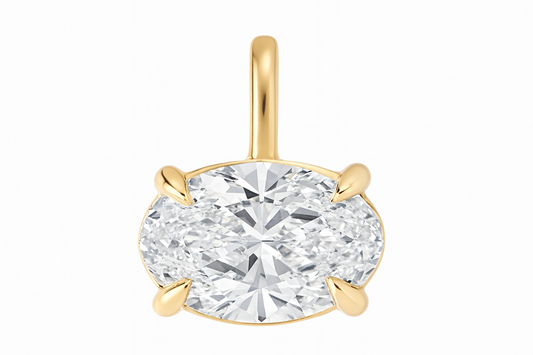 The East-West Claw-Set Diamond Charm Pendant