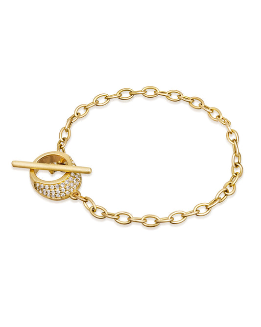 14K Gold La Luz Toggle Bracelet