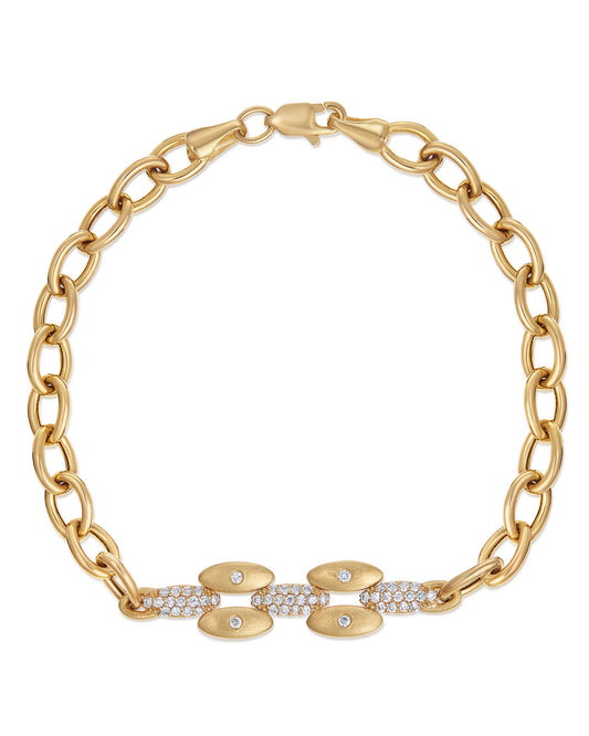 14K Gold Mixed Surf Rider Bracelet