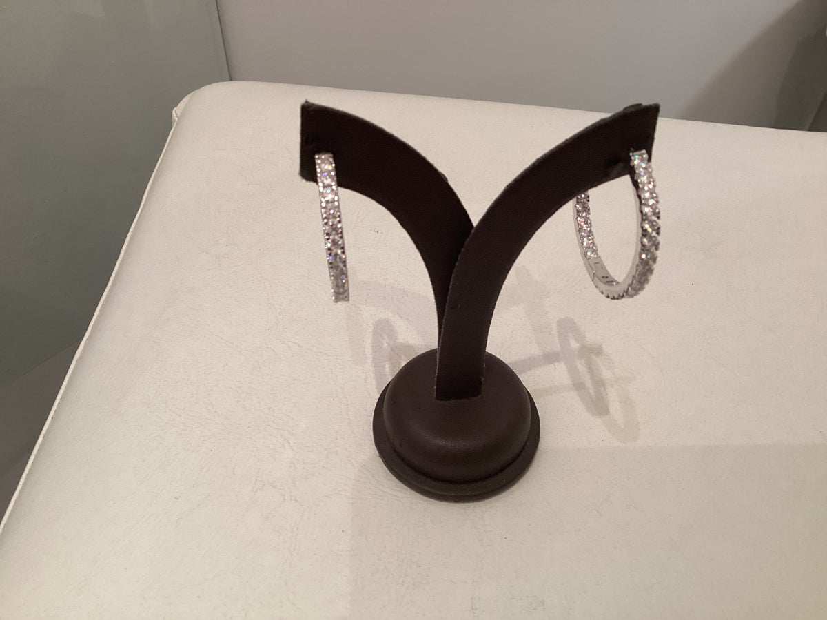 Pavé Zircon Hoop Earrings