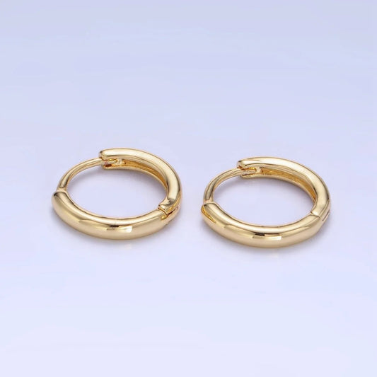 14K Gold Filled 13mm Minimalist Huggie Earrings