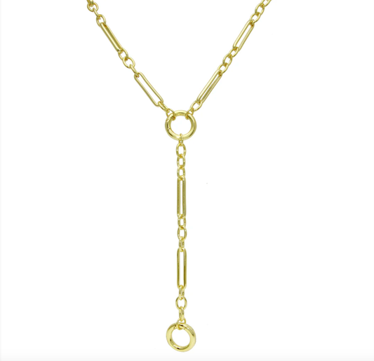 Fancy Link Push Clasp Lariat  Susan Blake Jewelry