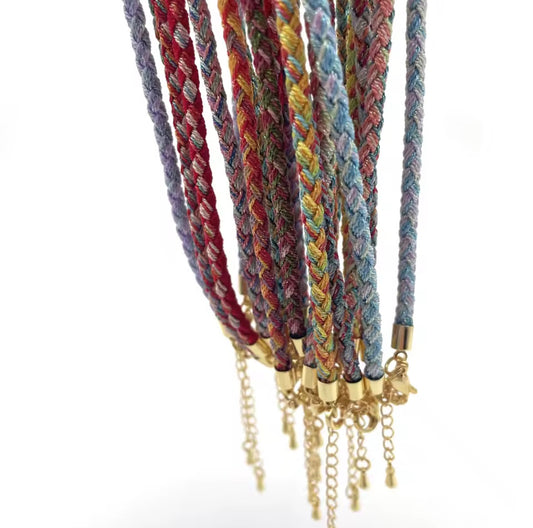 Colorful Braided Cord Necklaces