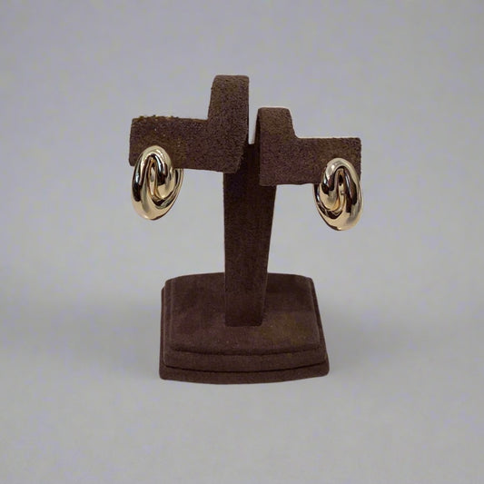 Twisted Gold Hoop Earring