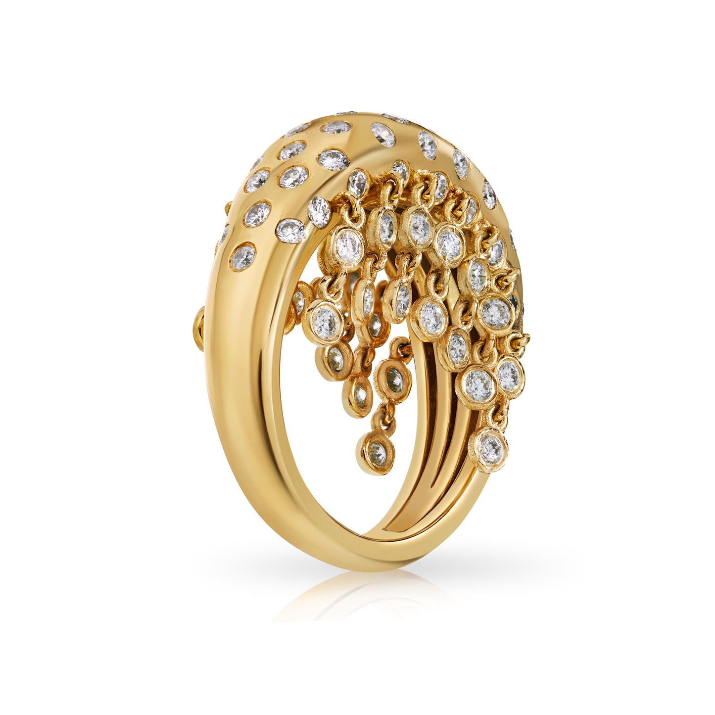 14K Gold Grand Caviar Ring