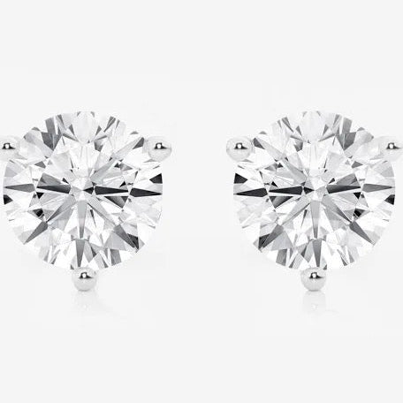 2 Ctw. Lab Diamond Stud Earrings in 14k White Gold  Susan Blake Jewelry