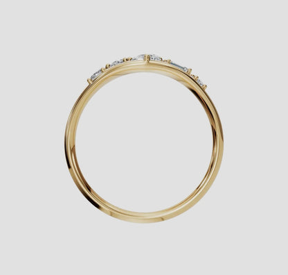 14K Gold Dome Multi-Shape Diamond Ring (.32ctw Lab Grown)