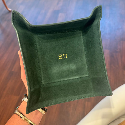 Genuine Suede Catch-All Tray (Personalizable)