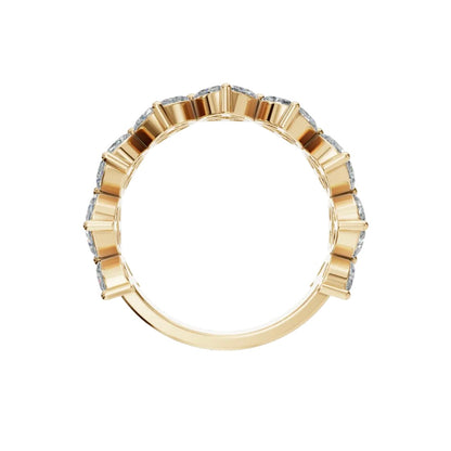 14k Gold Marquise Diamond Clover Illusion Band (2.08ct)