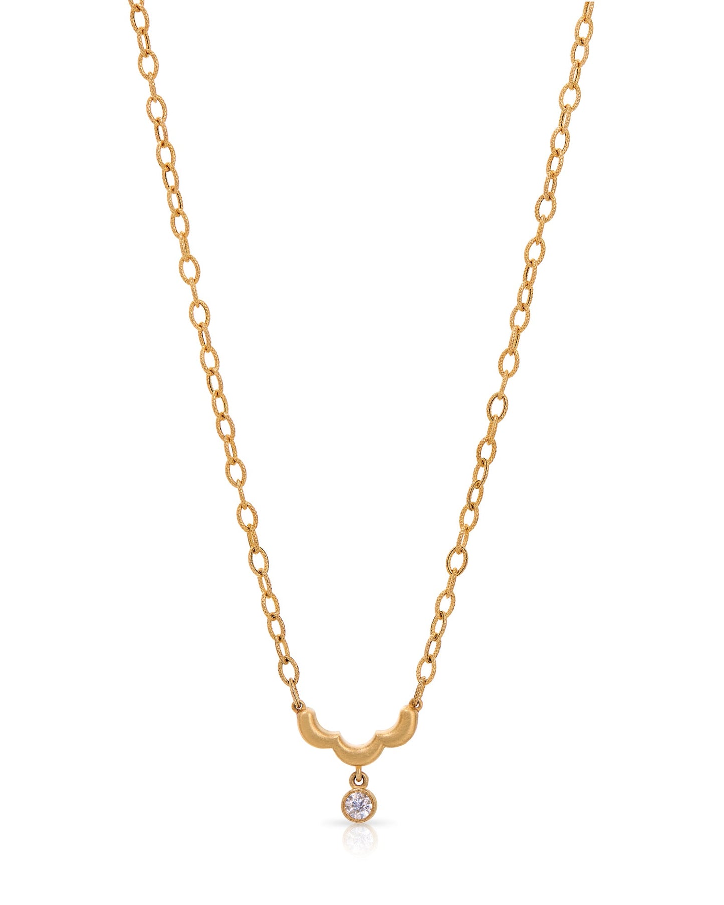 14K Gold Petite Single Floret Necklace