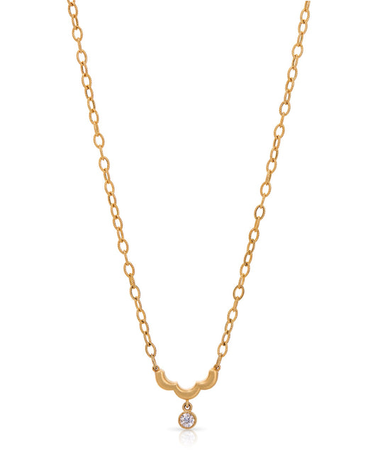 14K Gold Petite Single Floret Necklace