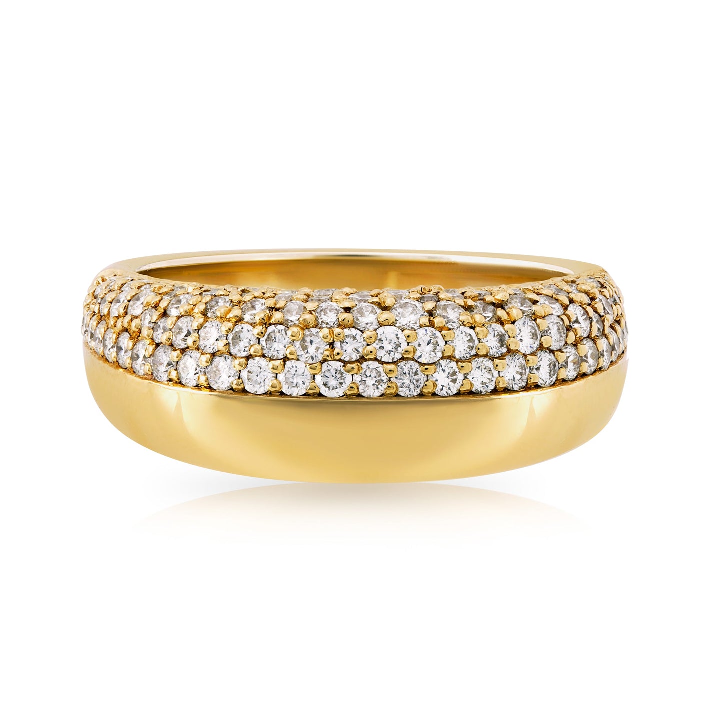 14K Gold Double Decker Ring