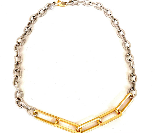 Spring Retro Two-Tone Necklace
