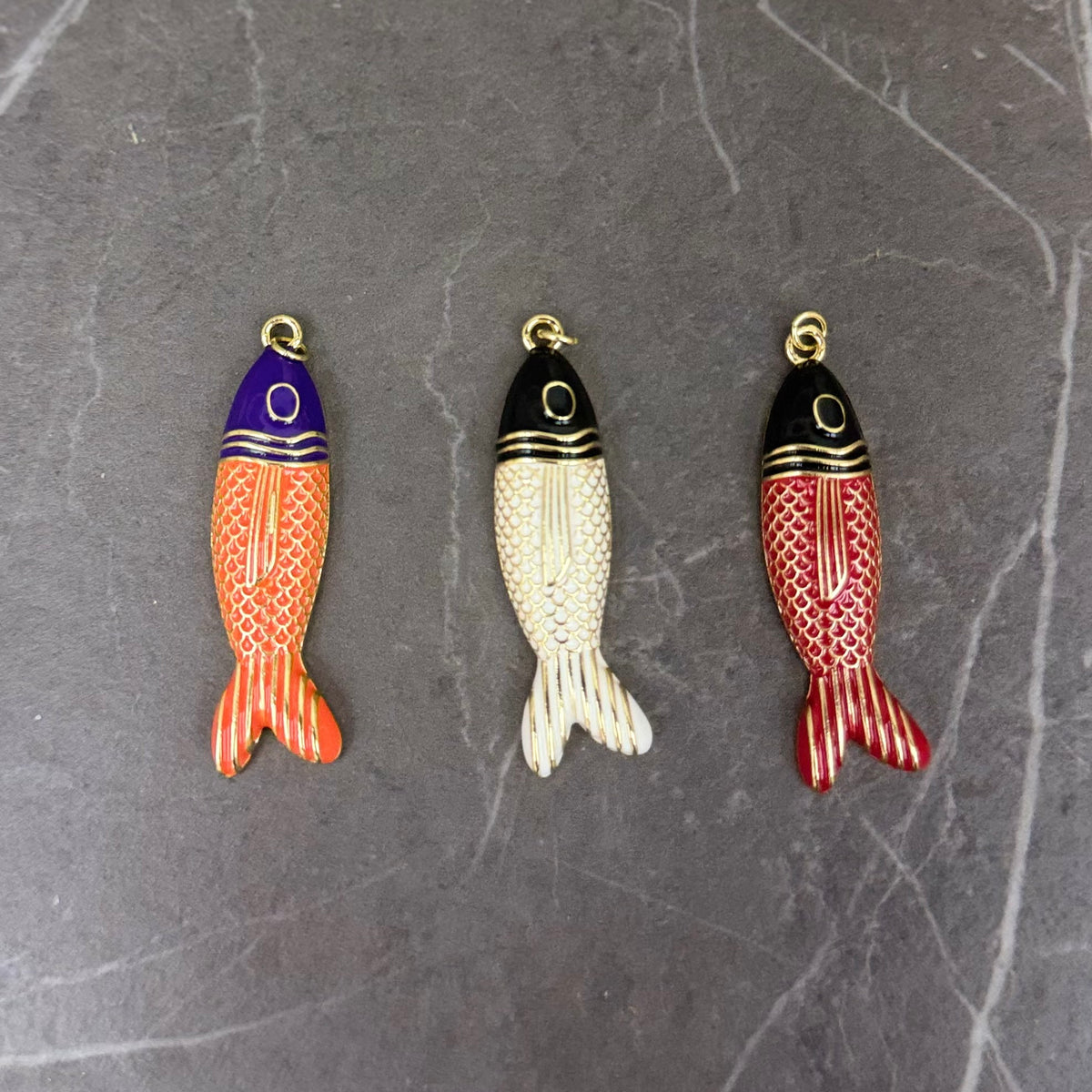Art Deco Fish Charm, alternate view 2