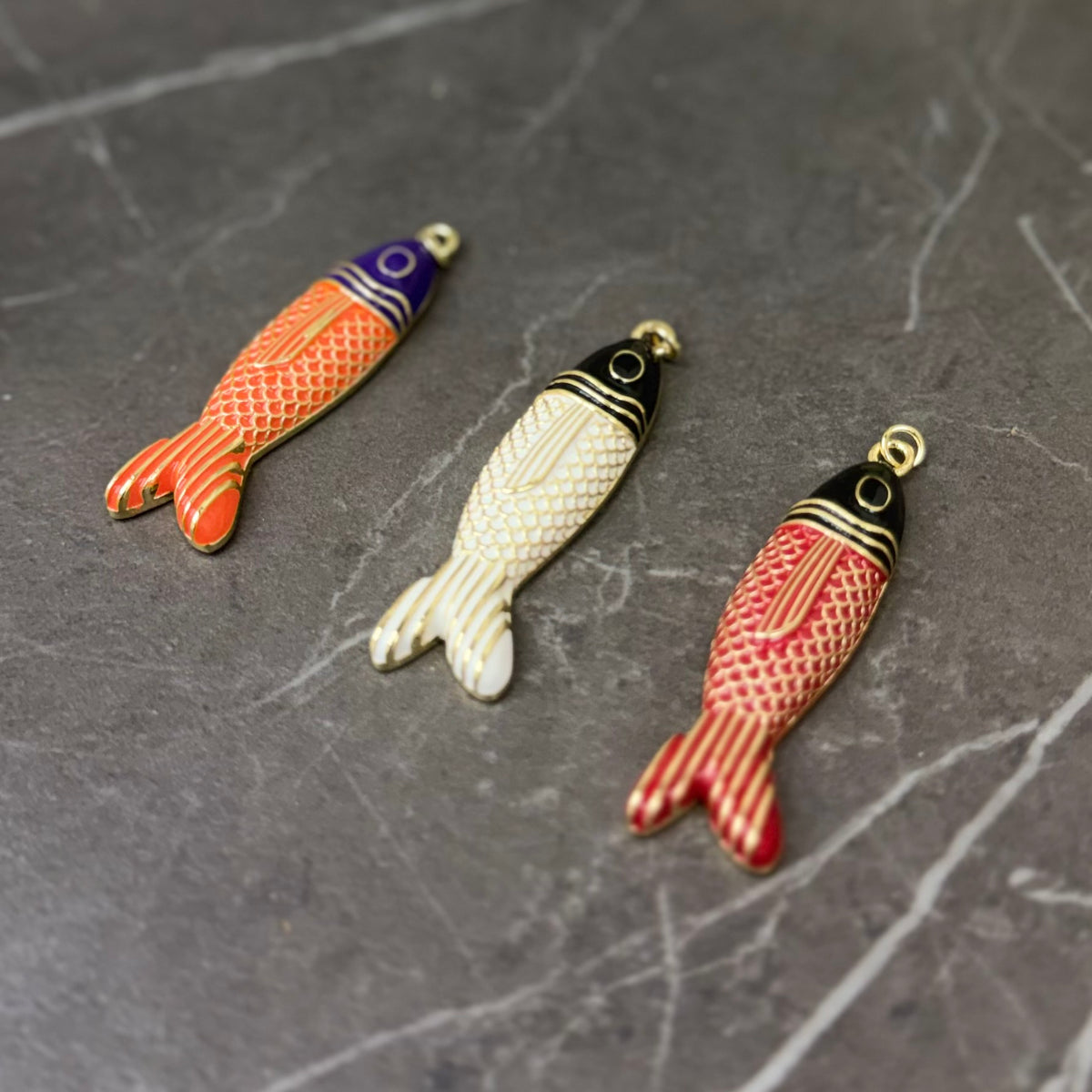 Art Deco Fish Charm, alternate view 3