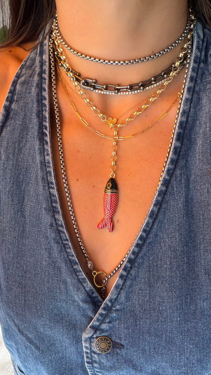 Art Deco Fish Charm, alternate view 4