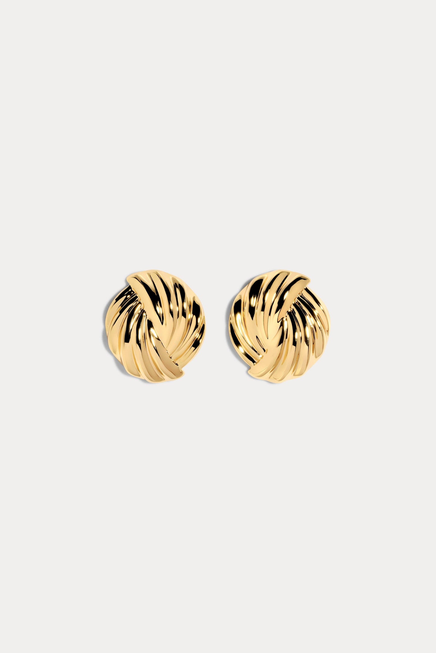 Oversized Flat Knot Stud Earrings