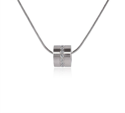 Barrel Pendant on Structured Snake Chain, alternate view 3