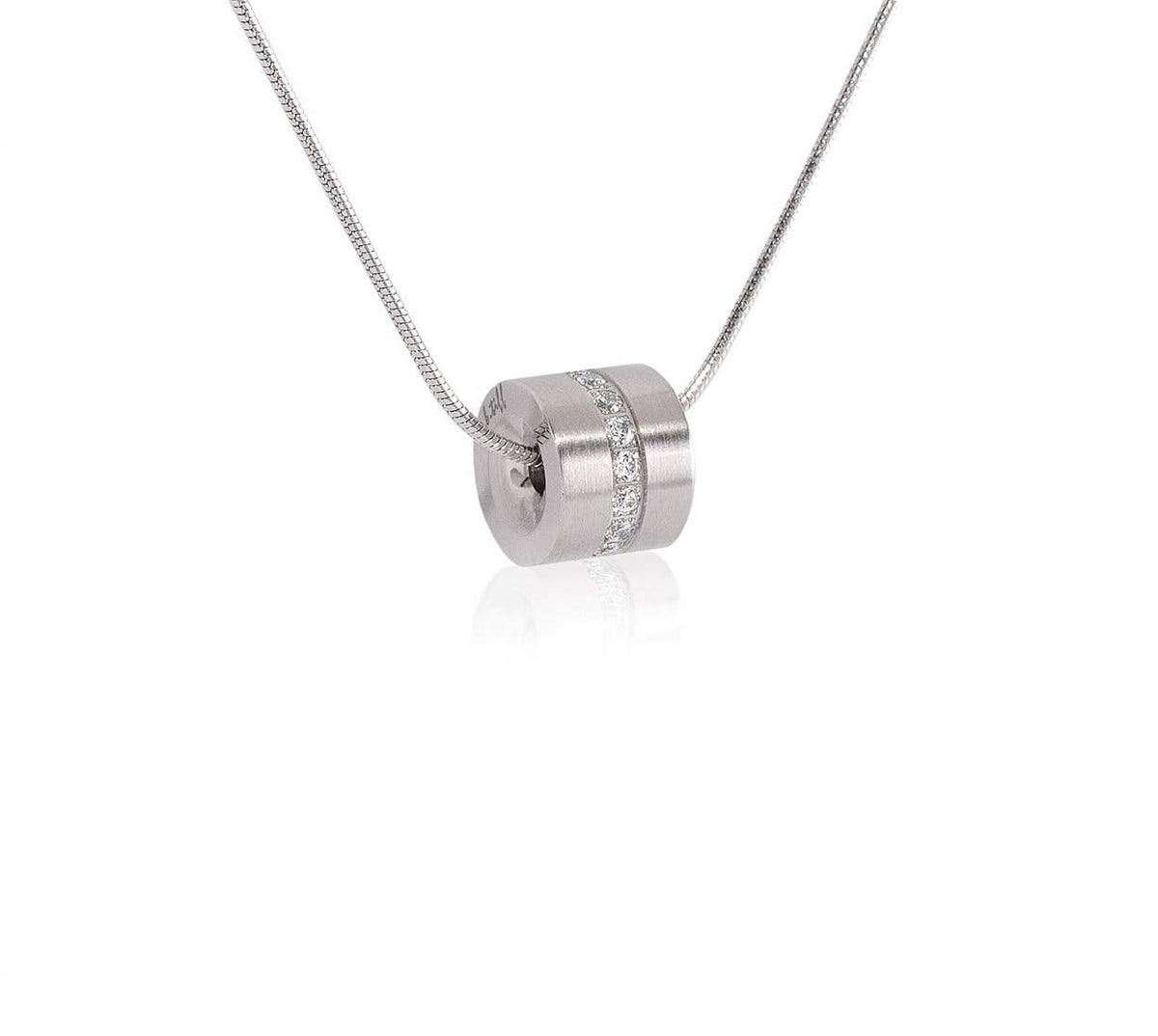 Barrel Pendant on Structured Snake Chain, alternate view 4