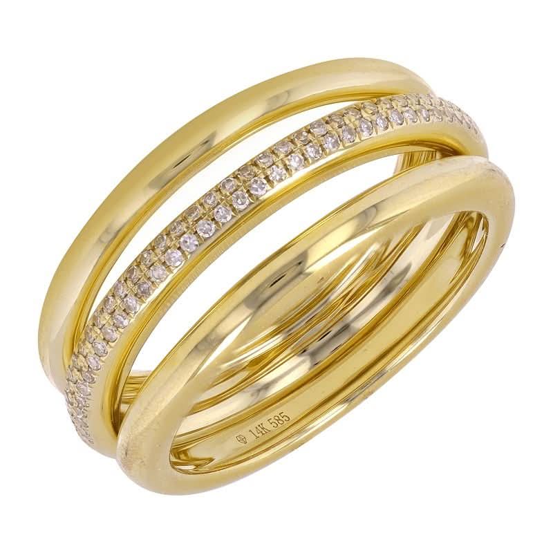Bold Diamond Ring in Yellow Gold