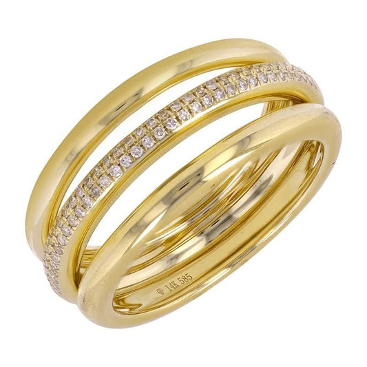Bold Diamond Ring in Yellow Gold