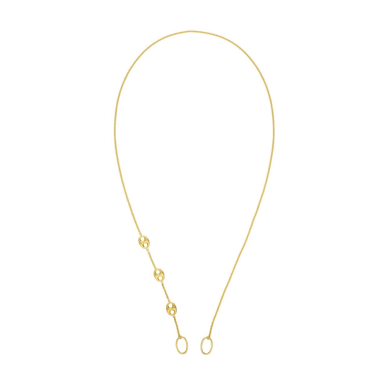 Cable Split Chain with Puff Link Stations - Susan Blake Jewelry