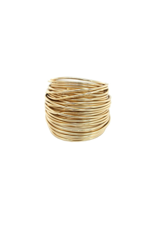 Cluster Ring - Yellow Wrap Ring