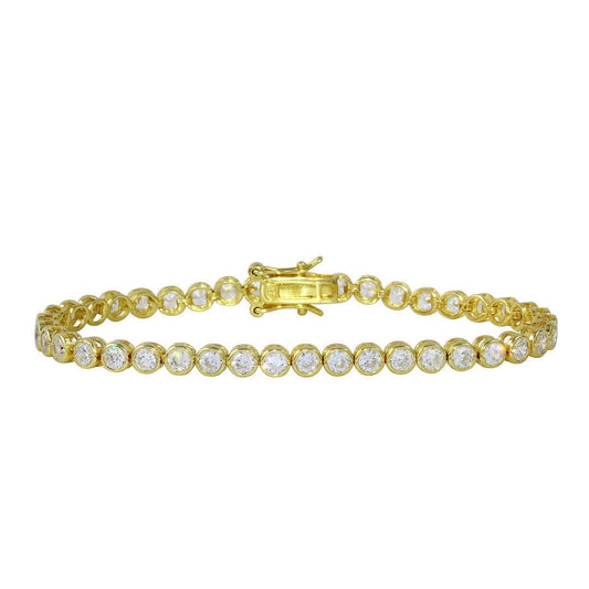 Cz Bezel Set Tennis bracelet - Susan Blake Jewelry