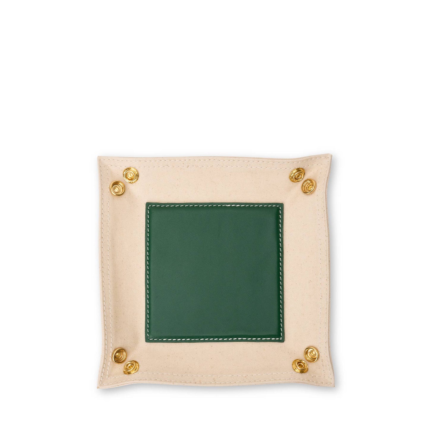 Canvas and Leather Catch All Tray (Personalizable)